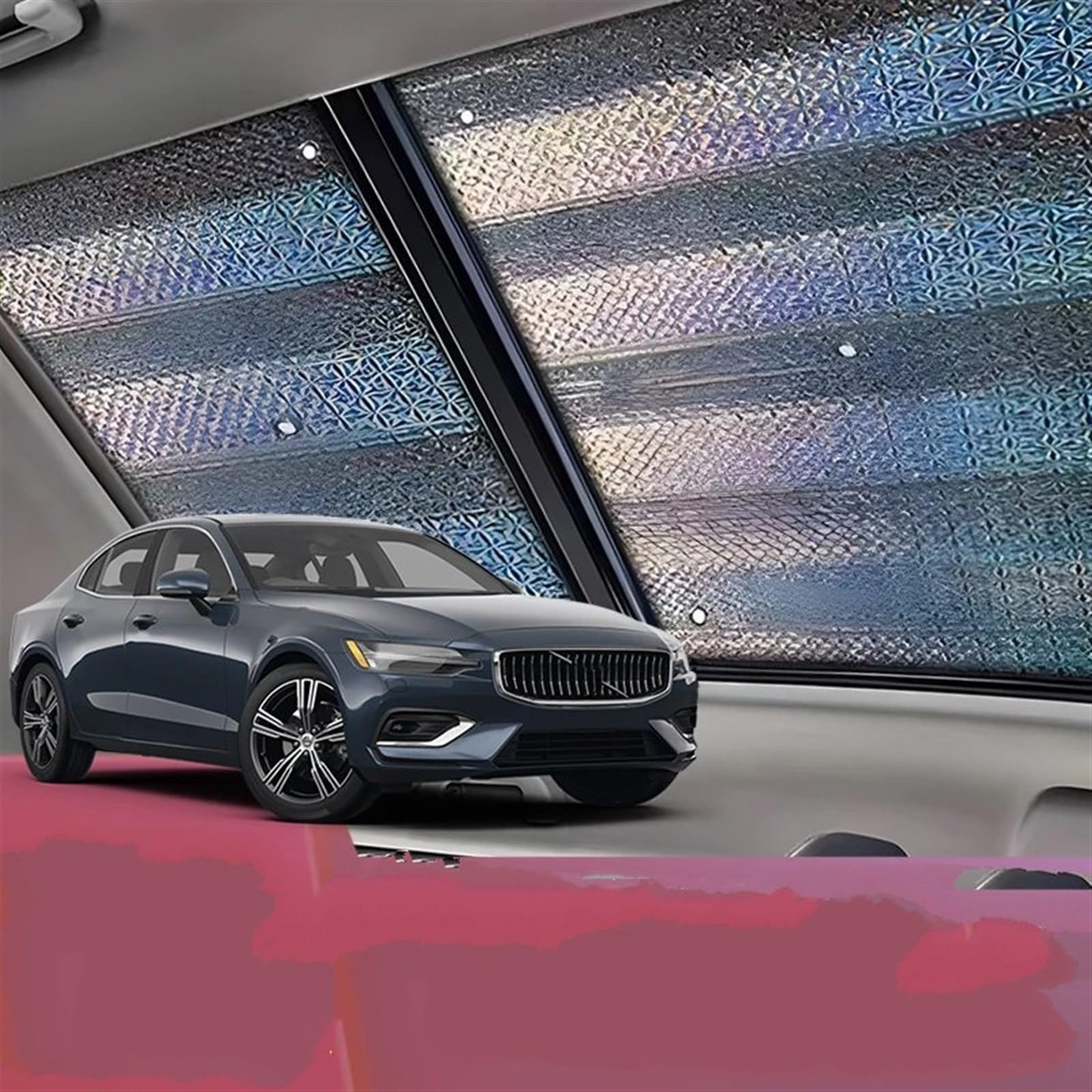 Auto-Sonnenschutz Für Volvo Für S60 2020 2021 2022 2023 Physikalische Kühlung Auto Panorama Dach Hitzeschild Fenster Sonnenschirm Anti-UV Schiebedach Sonnenschirm Auto-Seitenfenster-Sonnenschutz von HLJNLVBN