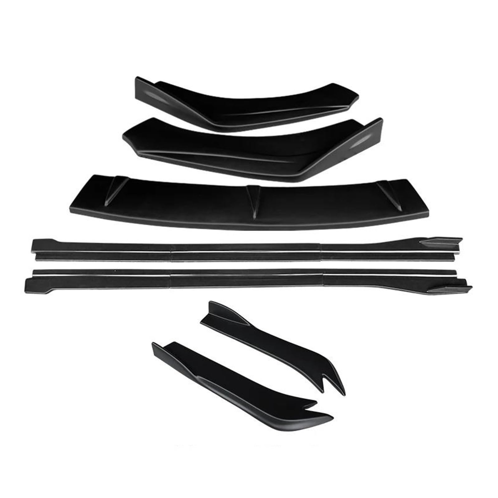 Für A7 2015 2016 2017 2018 Auto Front Stoßstange Splitter Lip Body Kit Spoiler Seite Röcke Extensions Hinten Wrap Winkel ABS Auto Seitenschweller Trittbretter Schweller(Matt-schwarz) von HLJNLVBN