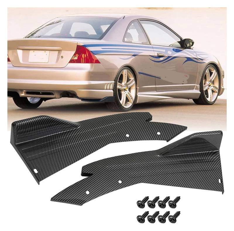 Für Cadillac CT5 CT6 XT5 XT6 Für ATS Für Cts Auto Seite Rock Schutz Abdeckungen Hinten Bumper Spoiler Lip Splitter Diffusor Körper Kit Auto Seitenschweller Trittbretter Schweller(Kohlefaser) von HLJNLVBN