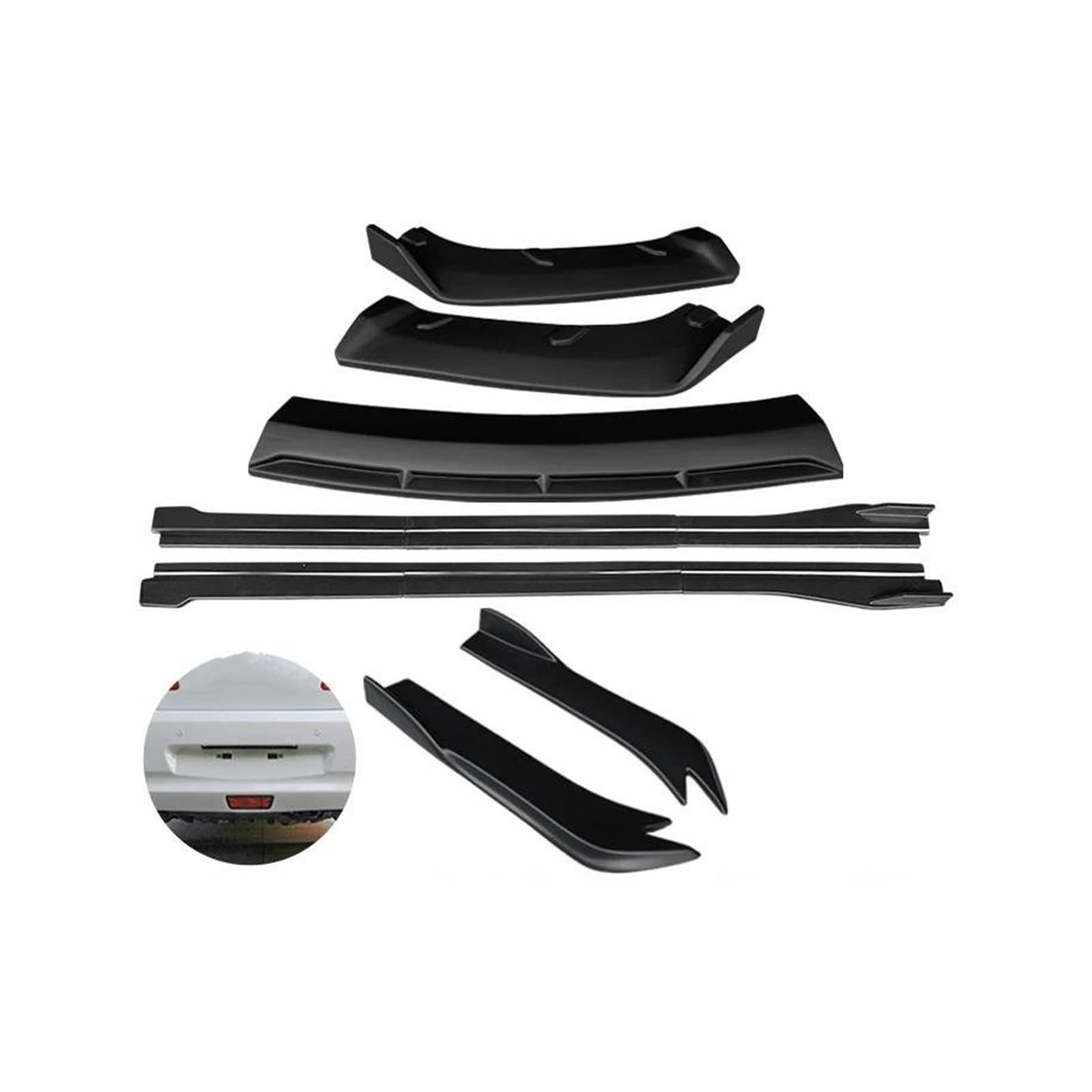 Für Infiniti G25 G35 G37 Limousine 2007-2011 2012 2013 Auto Front Stoßstange Splitter Diffusor Lip Protector Spoiler Seite Röcke Hinten Wrap Winkel Auto Seitenschweller Trittbretter Schweller(Four Doo von HLJNLVBN