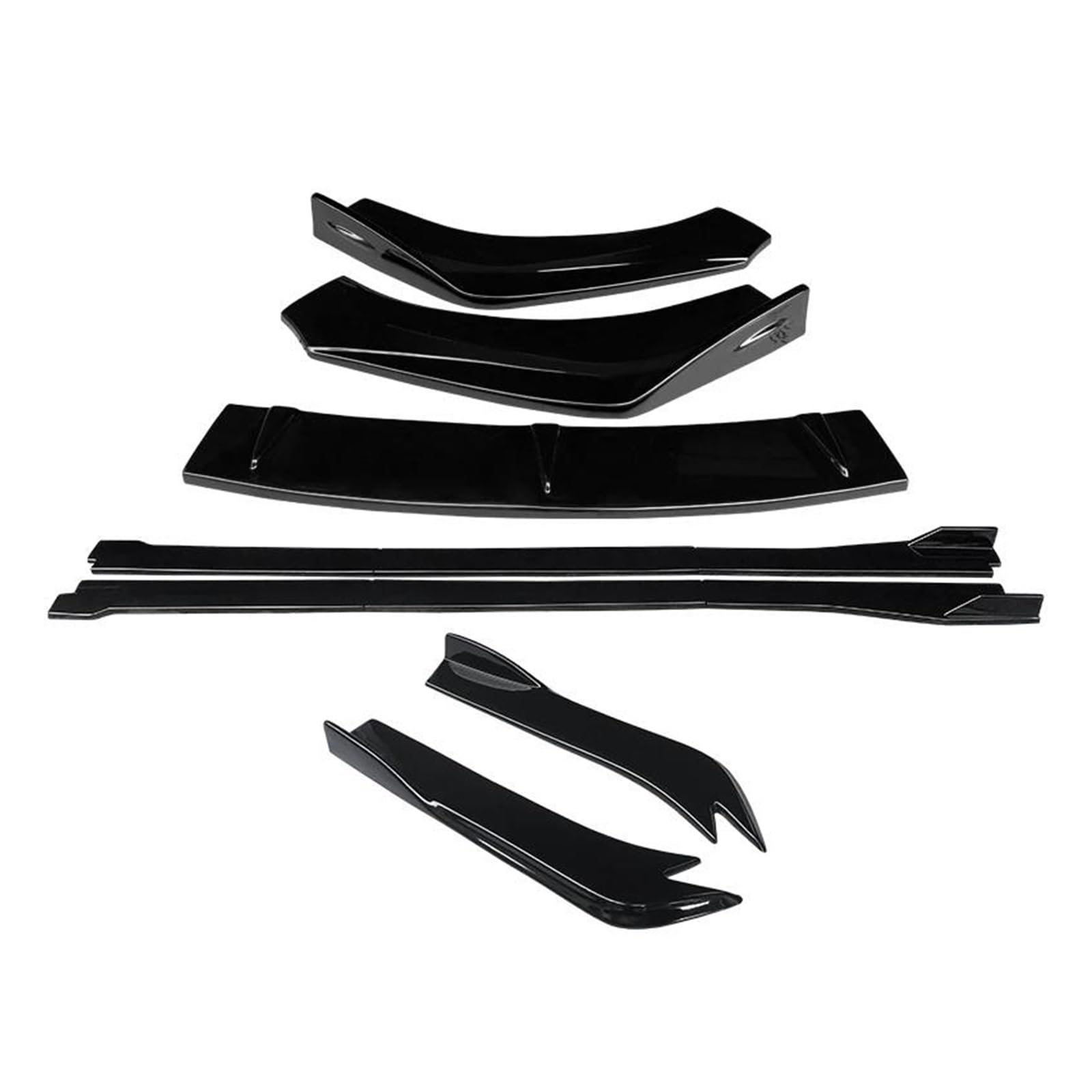 Für RS7 2014 2015 2016 Auto Front Stoßstange Splitter Lip Body Kit Spoiler Seite Röcke Extensions Hinten Wrap Winkel Zubehör Auto Seitenschweller Trittbretter Schweller(Gloss Black) von HLJNLVBN