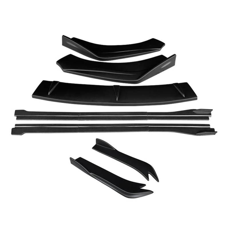 Für RS7 2014 2015 2016 Auto Front Stoßstange Splitter Lip Body Kit Spoiler Seite Röcke Extensions Hinten Wrap Winkel Zubehör Auto Seitenschweller Trittbretter Schweller(Matt-schwarz) von HLJNLVBN