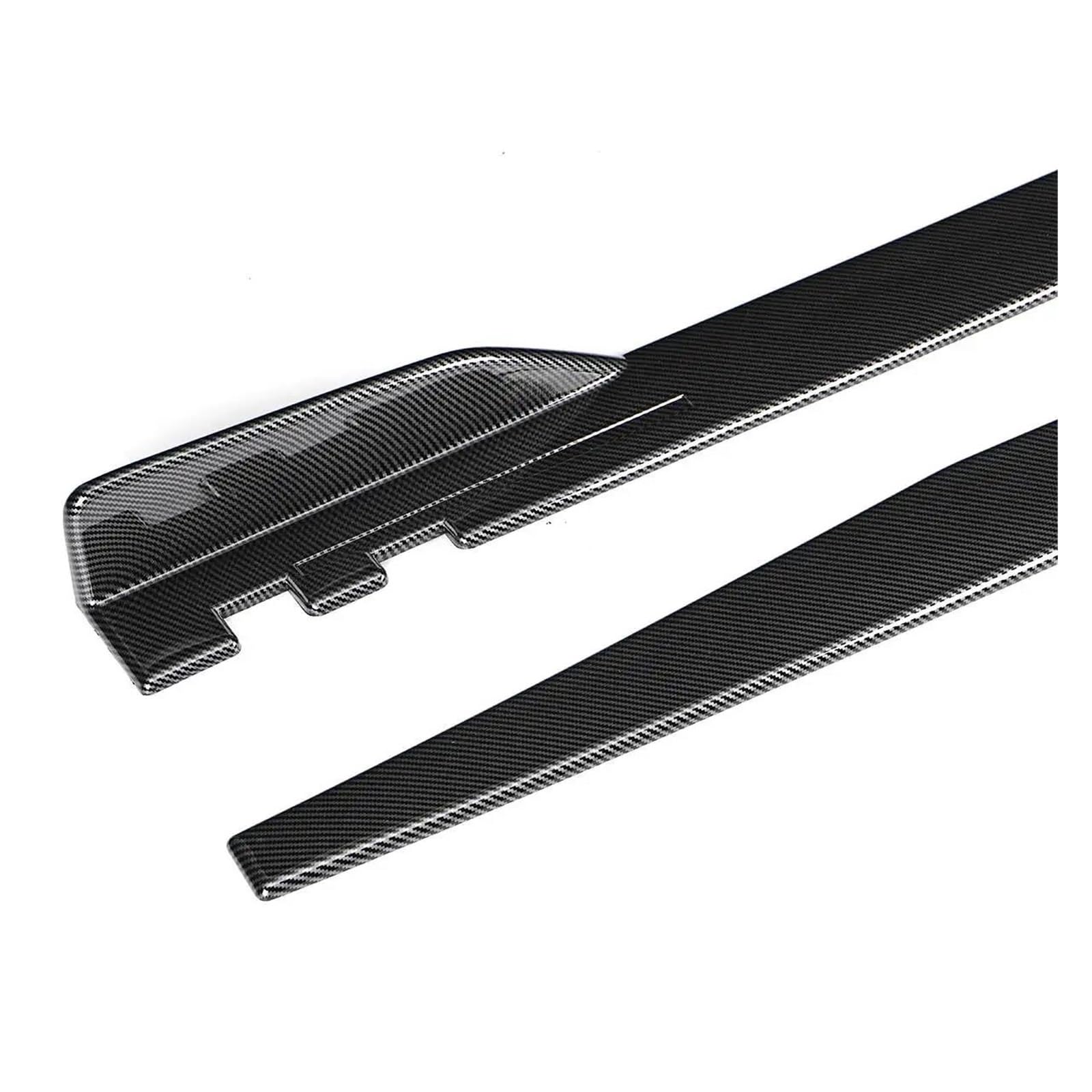 Für VW Für Golf MK4 MK5 MK6 MK7 MK8 Für Passat Für Jetta Für Polo Seite Rock Körper Kit Winglet Extensions Splitter Spoiler Auto Seitenschweller Trittbretter Schweller(Kohlefaser-Optik) von HLJNLVBN