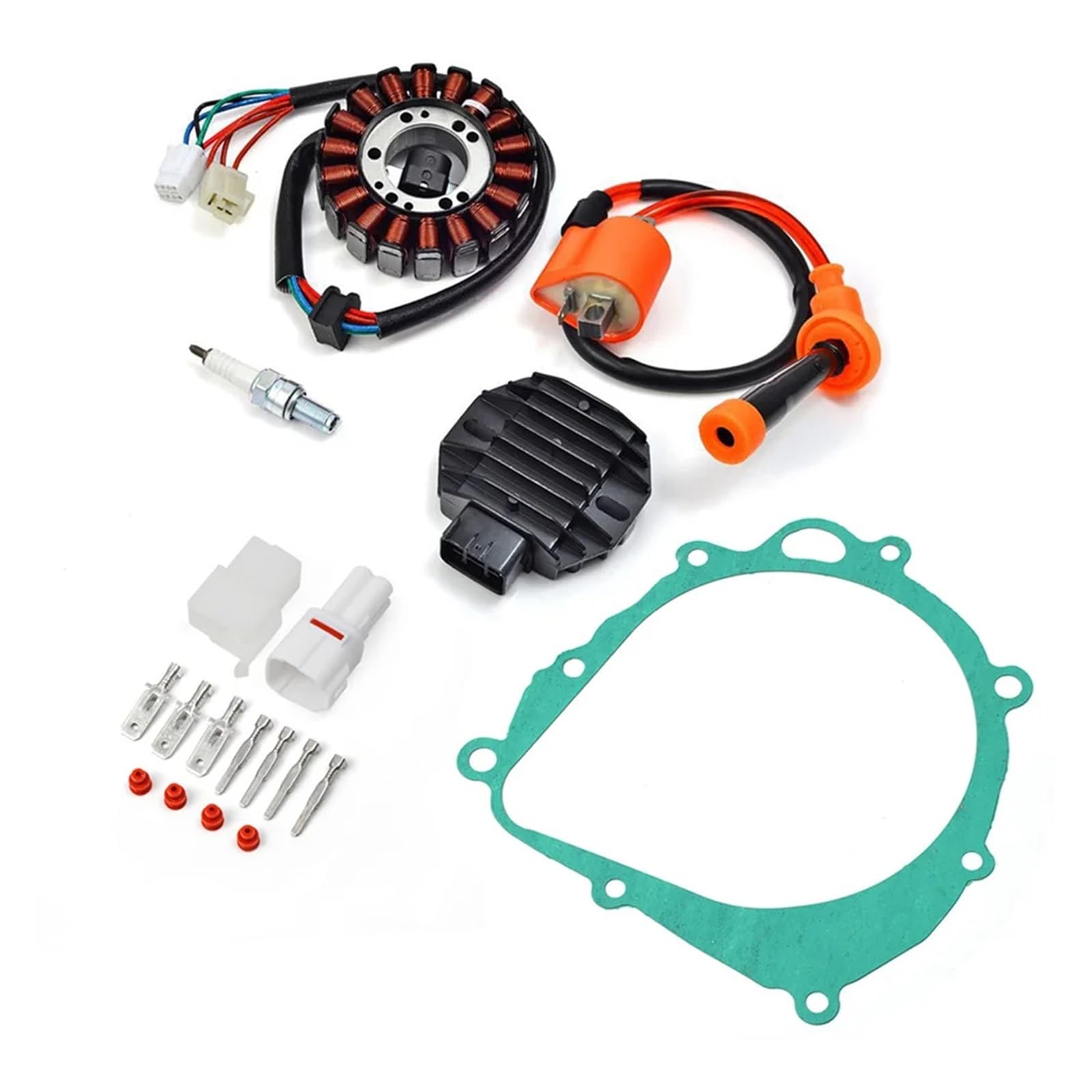 Motorrad Moped zündspule Für Suzuki Quadsport Für Z400 LTZ 400 LTZ400 2003 2004 2005 2006 2007 2008 Stator Regler Zündspule Zündkerze Dichtung Kit 32101-07G00 Zündspule Ersatz von HLJNLVBN