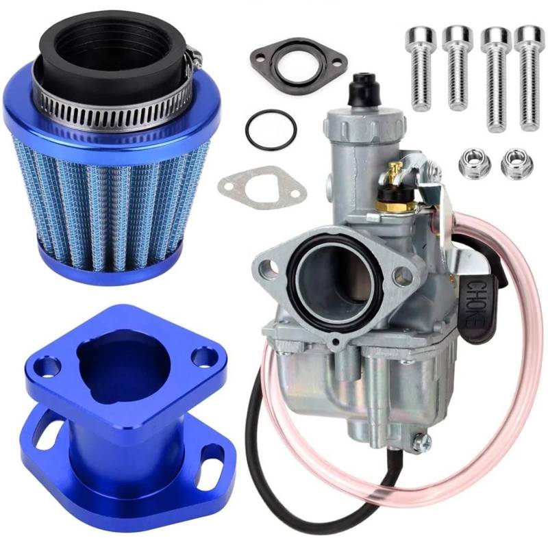 Roller Vergaser Für Mikuni Für VM22 Für Predator 212cc Für GX200 196cc Für Mini Bike Go Kart Racing Vergaser Carb Mainfold Luftfilter Vergaserbaugruppe(Blau) von HLJNLVBN