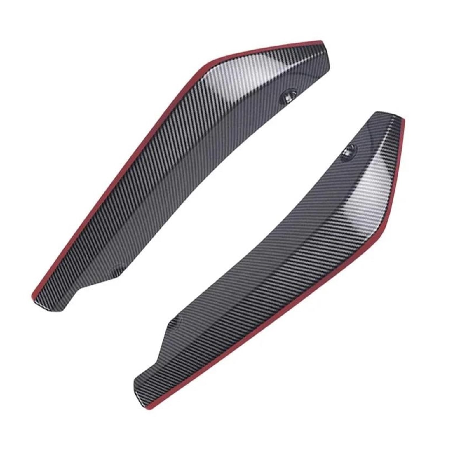 Universal Auto Vorne Hinten Stoßstange Streifen Lip Spoiler Diffusor Splitter Scratch Protector Winglets Seite Rock Verlängerung Carbon Faser Auto Seitenschweller Trittbretter Schweller(B Carbon fiber von HLJNLVBN