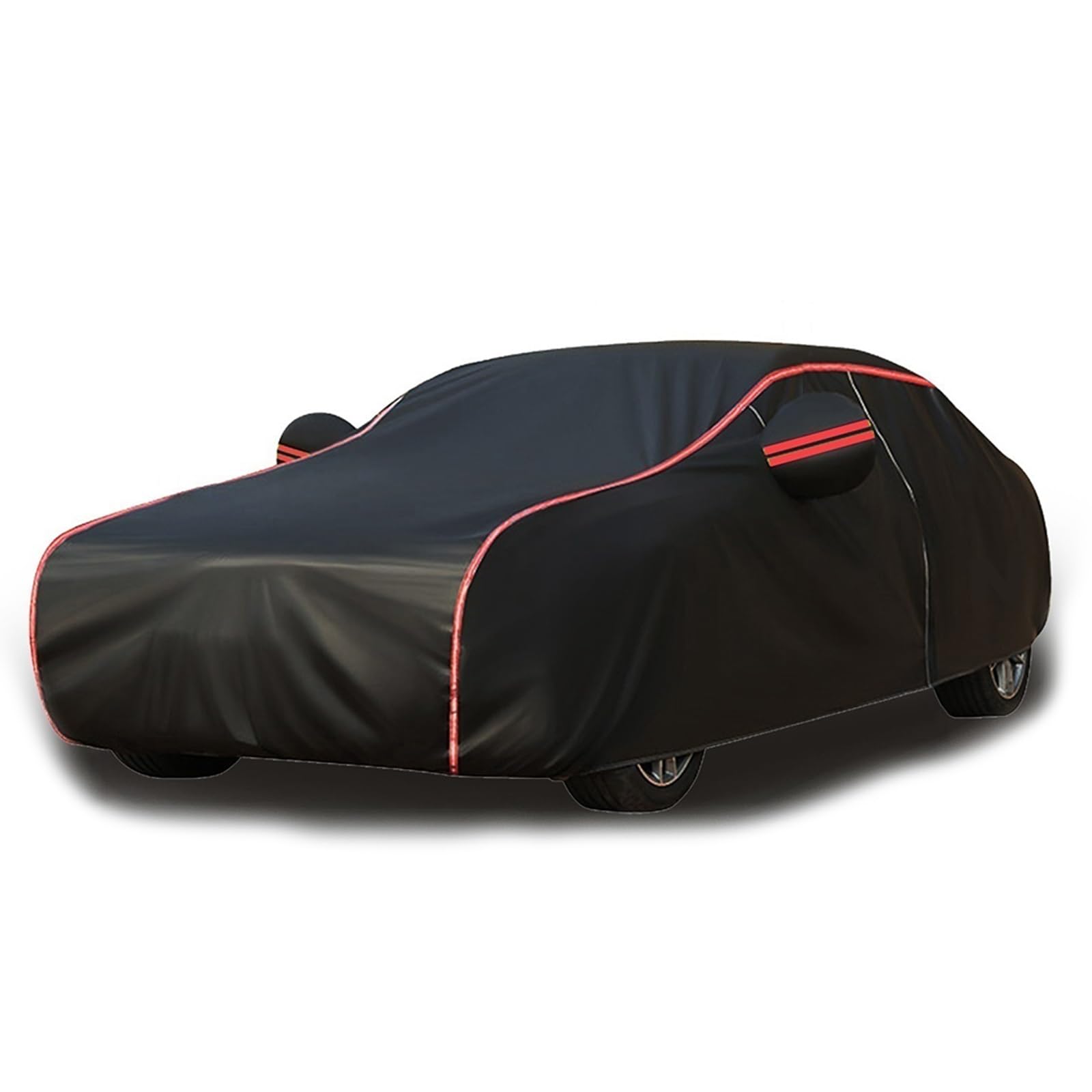 Auto Abdeckplane Wasserdicht für Mazda CX-80 2024, Auto Schutzhülle Autoabdeckung Outdoor Autogarage Wasserdicht Auto Abdeckung Car Cover Sommer für Auto(Balck-red) von HLLZZPDCO