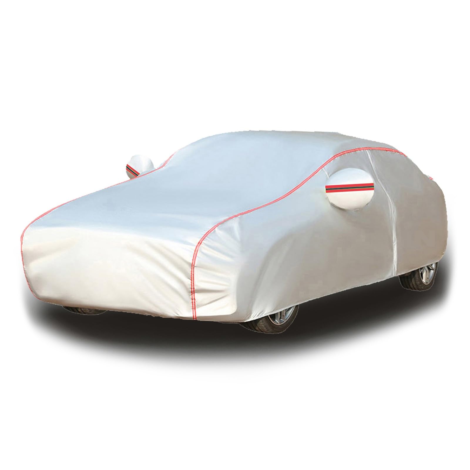 Auto Abdeckplane Wasserdicht für Mazda CX-80 2024, Auto Schutzhülle Autoabdeckung Outdoor Autogarage Wasserdicht Auto Abdeckung Car Cover Sommer für Auto(White-red) von HLLZZPDCO