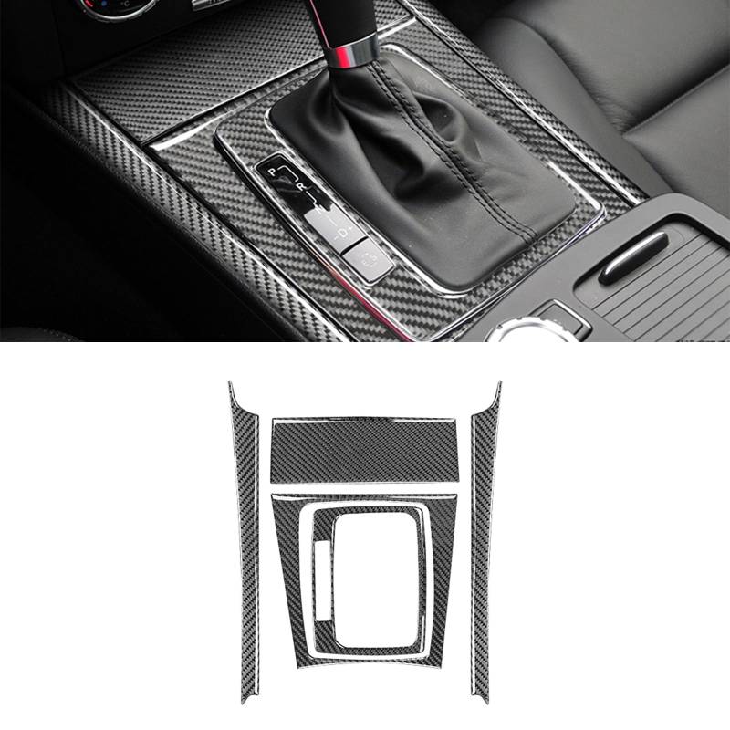 Auto Interior Sticker aus Carbonfaser, Accessoires Tuning für Mercedes-Benz C-Klasse 2007-2014 W204 (Mittelkonsole-A) von HLMNAKE