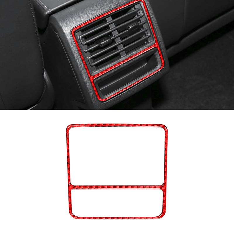 HLMNAKE Auto Interior Sticker aus Carbonfaser, Accessoires Tuning für 2020-2024 VW GOLF 8 (Rot, Entlüftung Hintere) von HLMNAKE