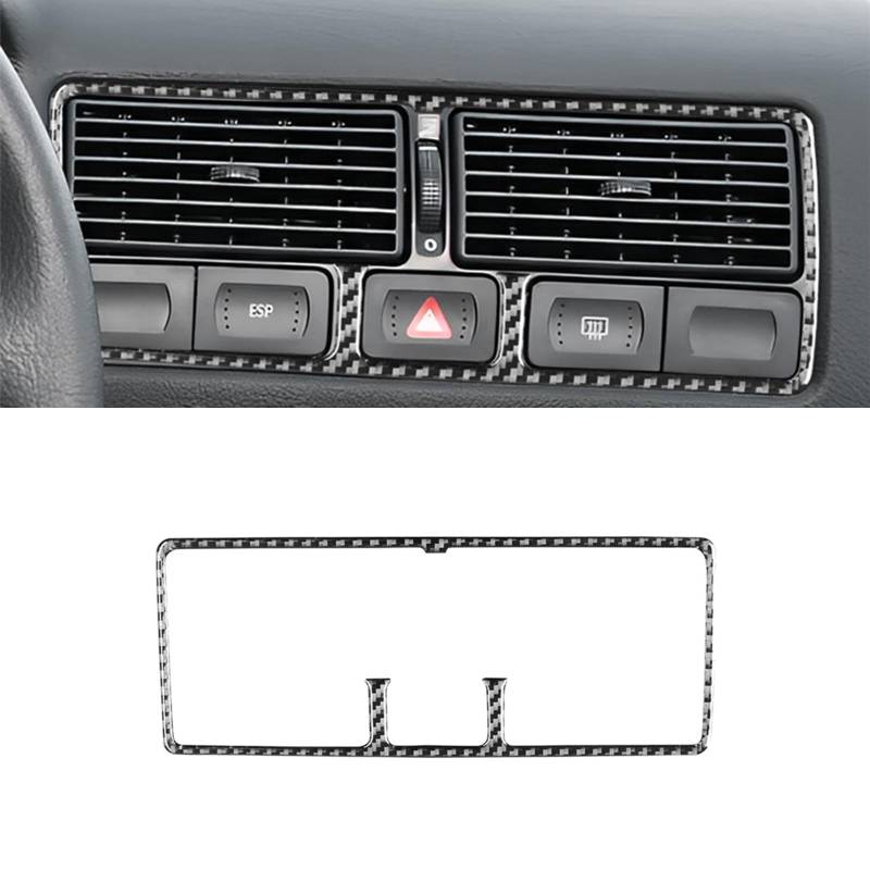 HLMNAKE Interior Sticker Abdeckung aus Carbonfaser, Auto Trim Tuning Dekoration Accessoires für 1999-2004 VW GOLF 4 (Entlüftung-B) von HLMNAKE