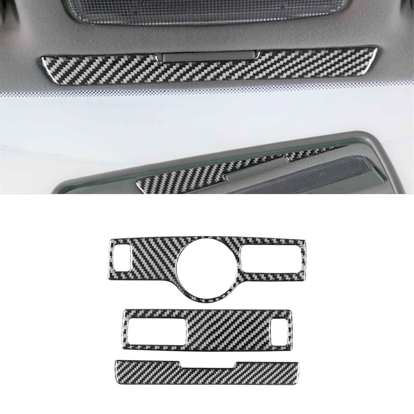 HLMNAKE Interior Sticker Abdeckung aus Carbonfaser, Auto Trim Tuning Dekoration Accessoires für 1999-2004 VW GOLF 4 (Leselampen) von HLMNAKE