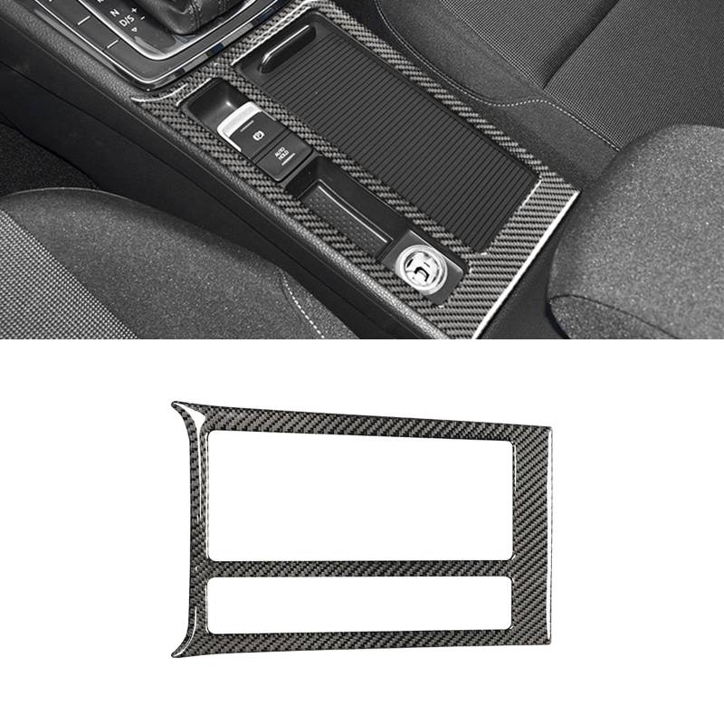 HLMNAKE Interior Sticker Abdeckung aus Carbonfaser, Auto Trim Tuning Dekoration Accessoires für 2014-2020 VW GOLF 7 (Becherhalter) von HLMNAKE