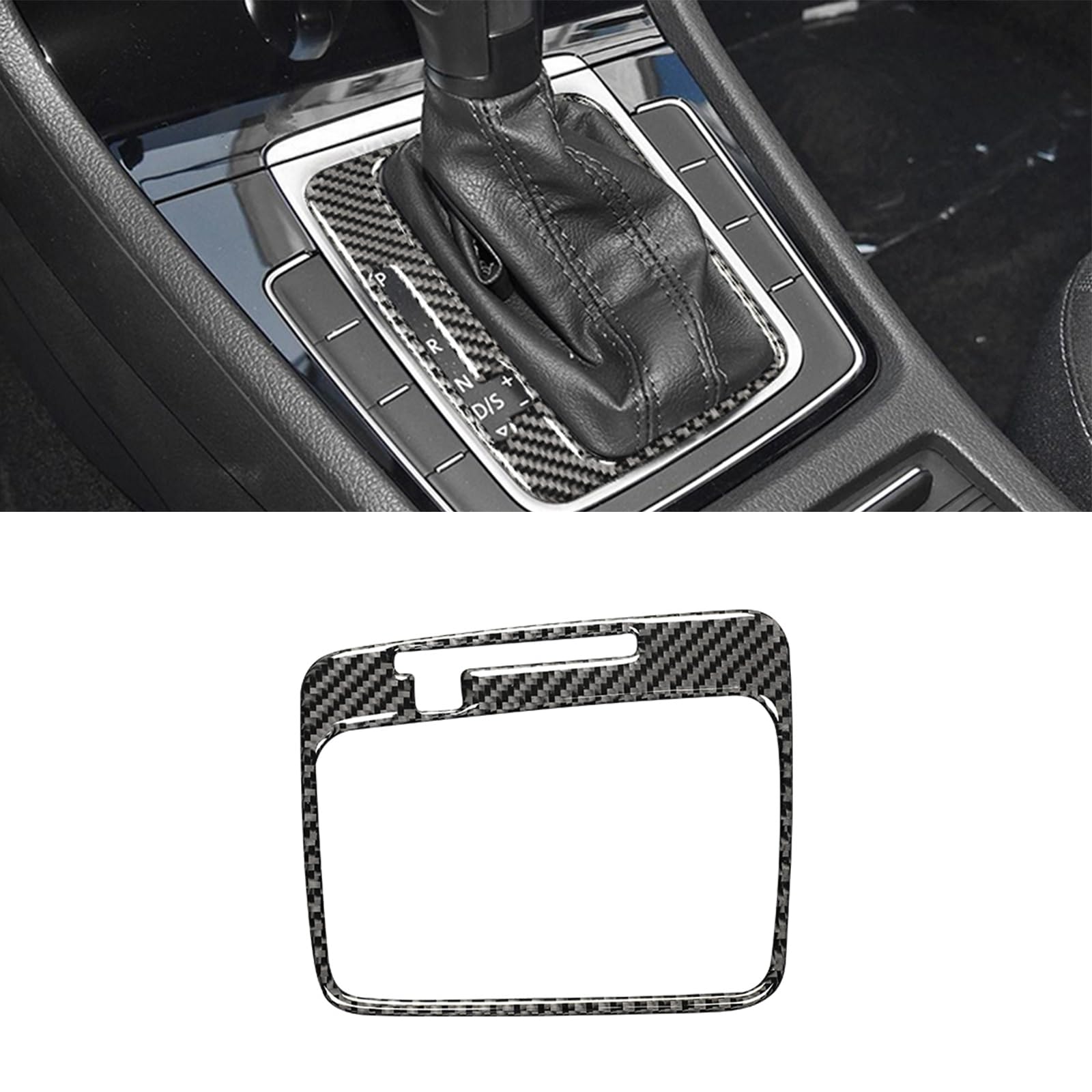 HLMNAKE Interior Sticker Abdeckung aus Carbonfaser, Auto Trim Tuning Dekoration Accessoires für 2014-2020 VW GOLF 7 (Schalthebel-A) von HLMNAKE