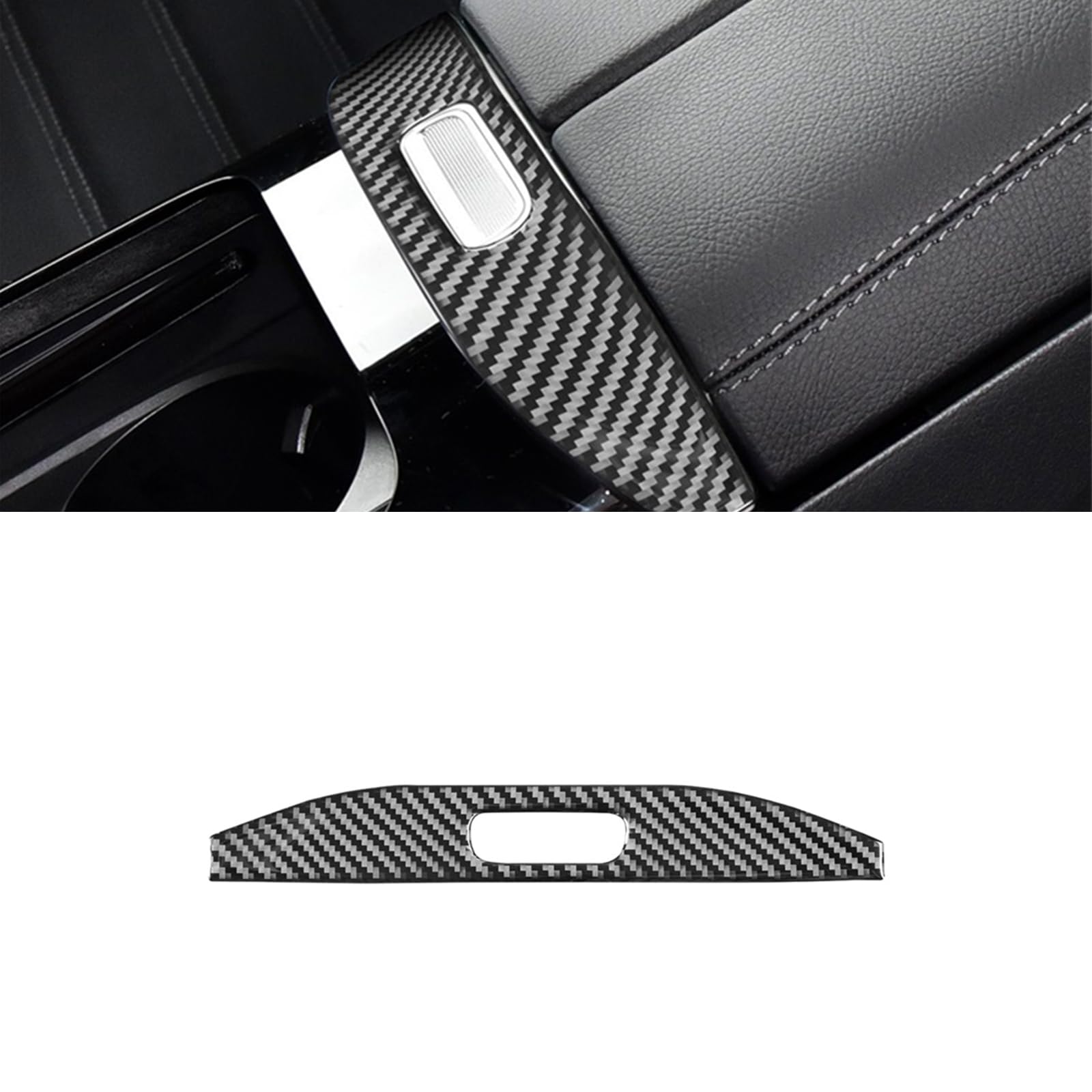 Kohlefaser Trim für Mercedes-Benz C-Klasse W206 2022-2024, Auto Interior Accessoires Tuning erhöhte Epoxidharz Schutzschicht (Armlehnen) von HLMNAKE