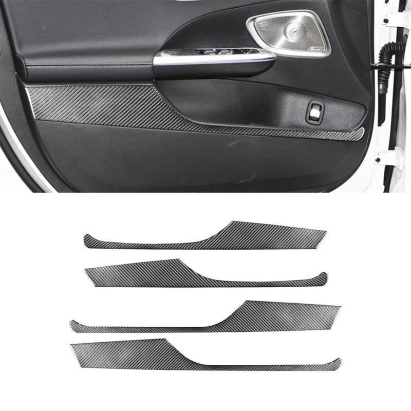 Kohlefaser Trim für Mercedes-Benz C-Klasse W206 2022-2024, Auto Interior Accessoires Tuning erhöhte Epoxidharz Schutzschicht (Autotür) von HLMNAKE