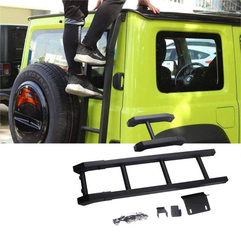 für Suzuki Jimny JB64 JB74, Heckleiter Leiter Custom Parts Zubehör Außenteile Hecktürleiter Heckkletterleiter Heckklappenleiter von HLMNAKE