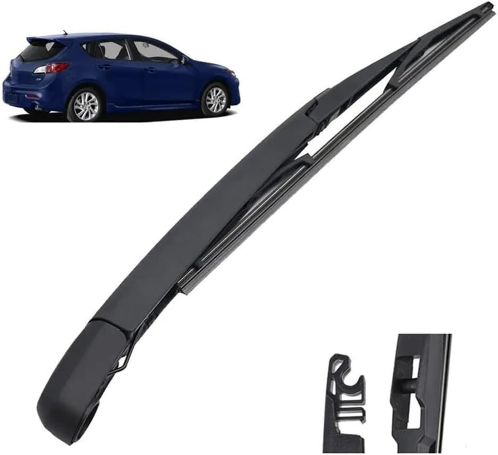 Auto-Scheibenwischer-Set für Mazda 3, Mazda3 BL 2009–2013,Vorne + Hinten Wischer Klingen,Das Material ist langlebig und die Fenster sind sauber von HLMULL