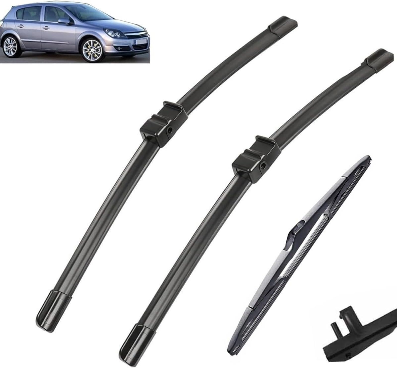 Auto-Scheibenwischer-Set für Opel Astra H 5 Türen 2004–2009,Vorne + Hinten Wischer Klingen,Das Material ist langlebig und die Fenster sind sauber von HLMULL