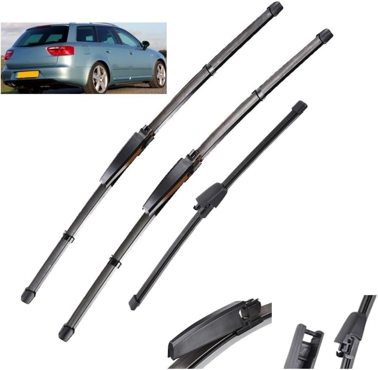 Auto-Scheibenwischer-Set für SEAT Exeo ST Kombi 2008–2013,Vorne + Hinten Wischer Klingen,Das Material ist langlebig und die Fenster sind sauber von HLMULL