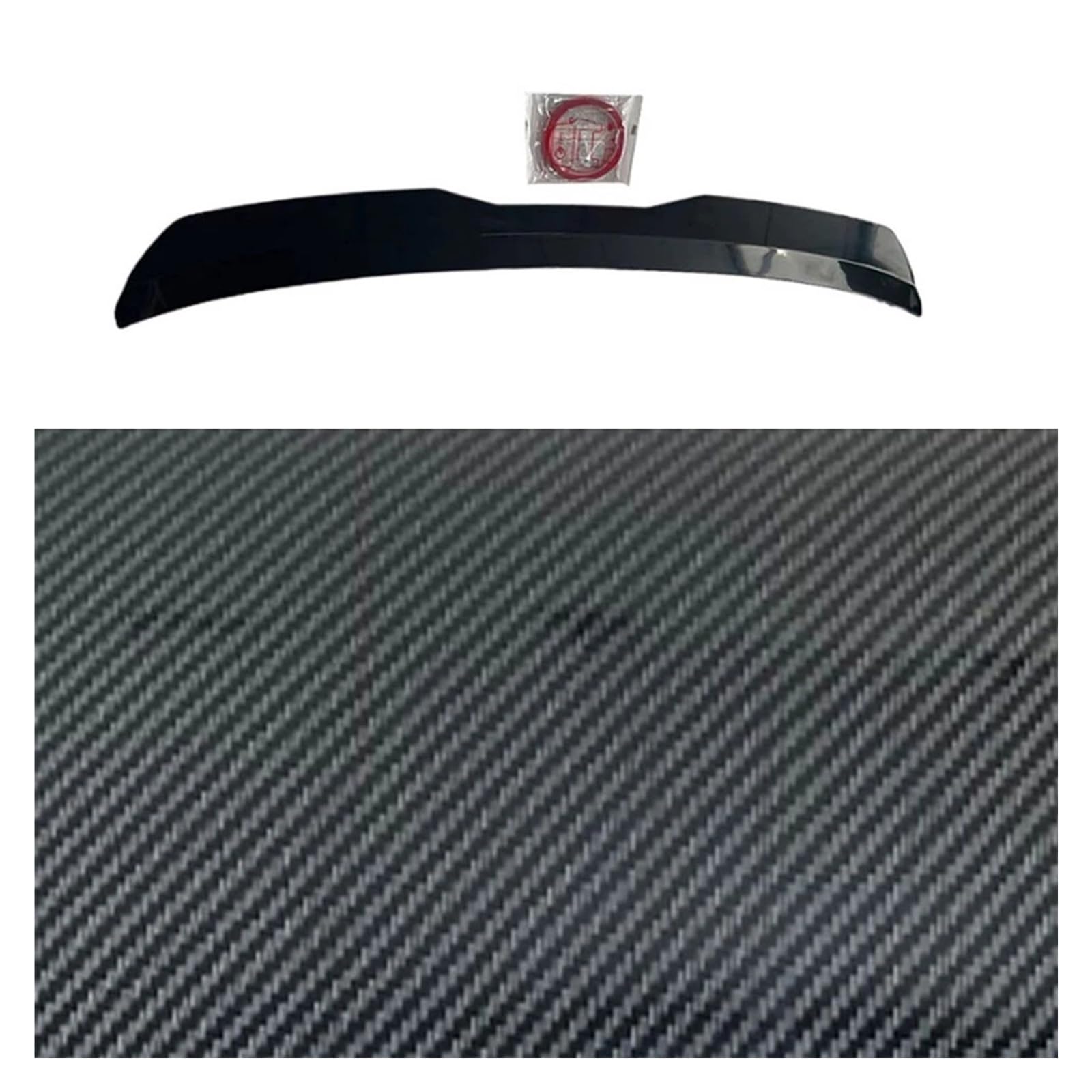 Auto Heckflügel Auto Heckspoiler Zierleiste Paste Typ Kofferraumspoiler Mit Klebeband Modifizierte Teile Auto Heckspoiler(Black) von HMGWLCGH