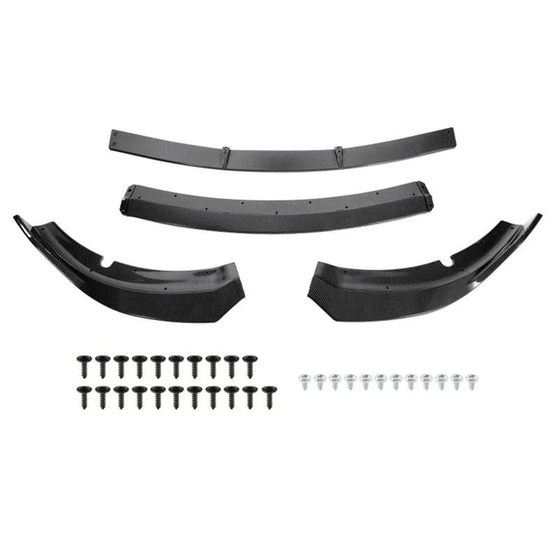 Front Spoiler Lippe Für Dodge Für Ladegerät Für SRT 2015-2020 4 Stücke Auto Vorderen Stoßfänger Lip Spoiler Splitter Body Kit Frontstoßstange Lippe(Carbon Fiber) von HMGWLCGH