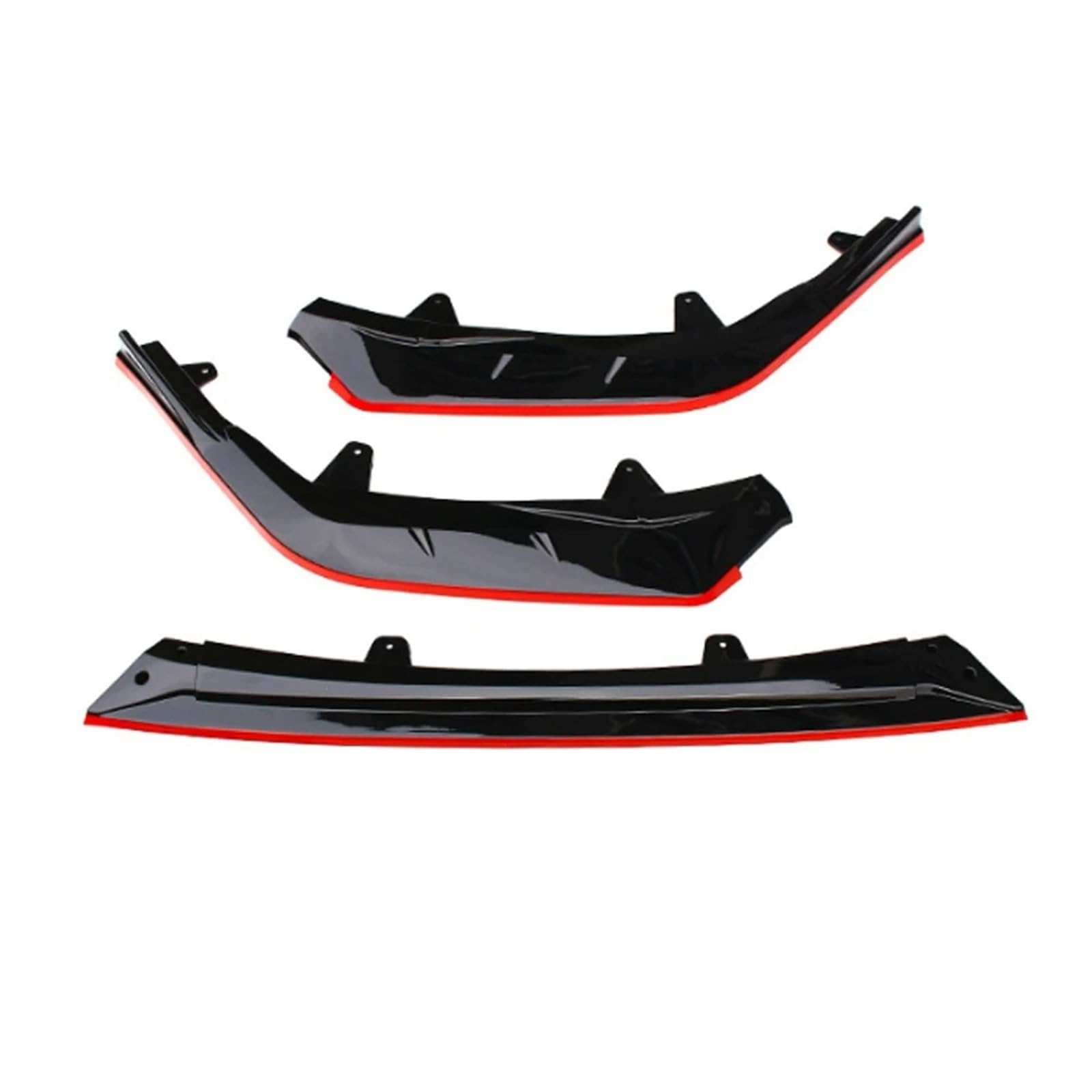 Front Spoiler Lippe Für Toyota Für Corolla SE Für XSE Für Sport Für Modell 2021 Auto Vorderen Stoßfänger Lip Spoiler Splitter Diffusor Abnehmbare Körper Kit Abdeckung Frontstoßstange Lippe(Black Red) von HMGWLCGH