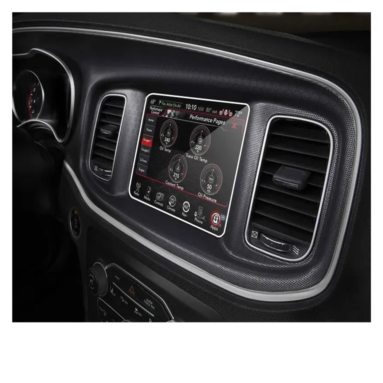 Für Dodge Für Charger 2015-2019 Auto-GPS-Navigation Gehärtetes Glas Schutzfolie Auto-Innenausstattung Auto-Displayschutz Navigation Schutzfolie Aus Gehärtetem Glas von HMGWLCGH