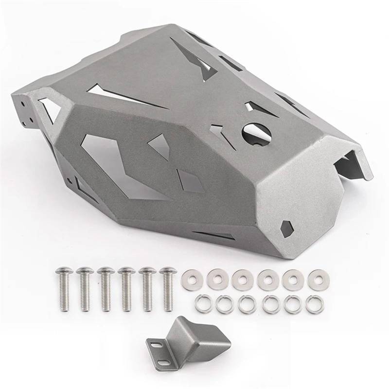 Für Ducati Für DesertX 2022 2023 Unter Motor Schutz Schutz Abdeckung Bash Guards Sumpf Platte Skid Platte Motorrad Aluminium Schutzabdeckung Motorradmotoren(Silver) von HMGWLCGH