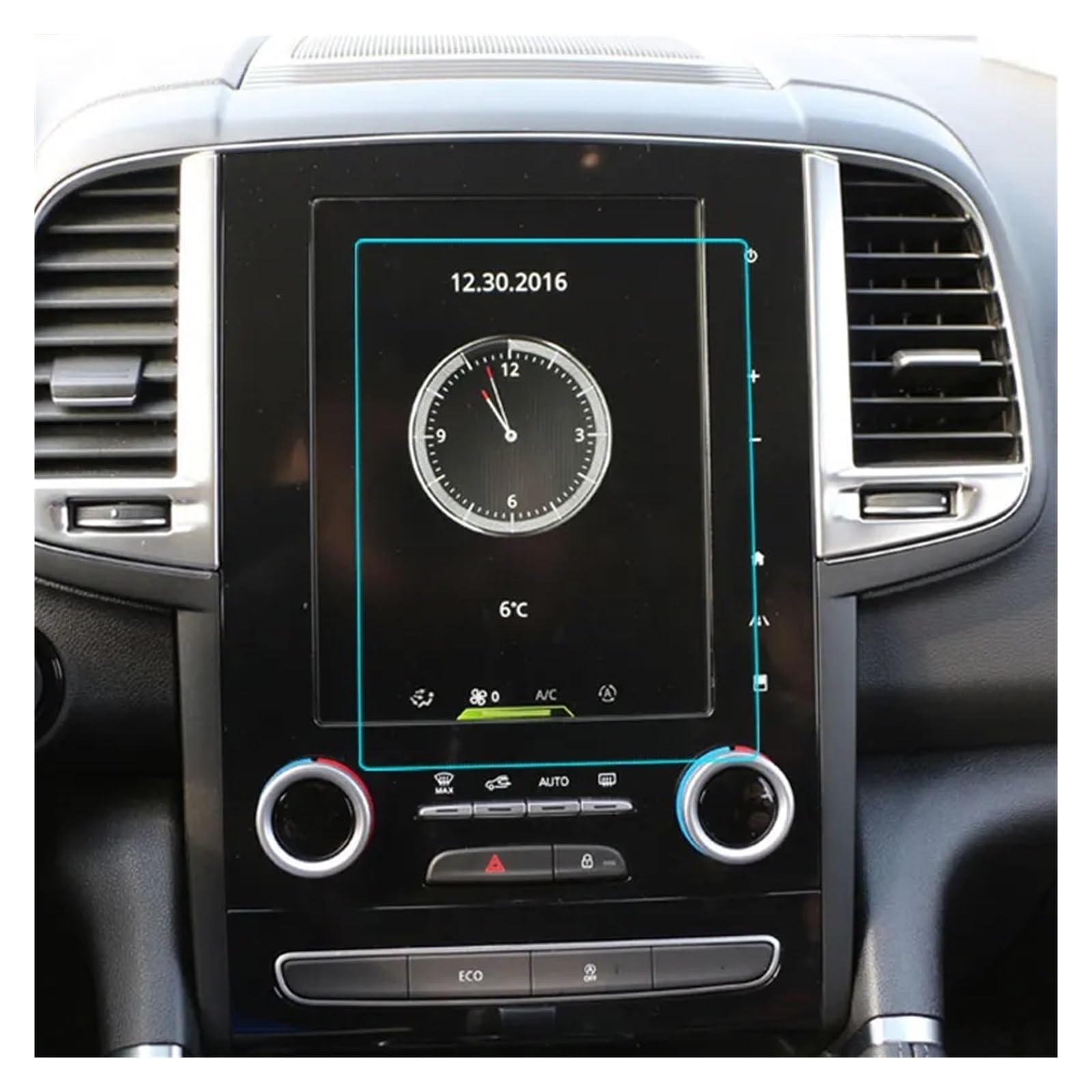 Für Koleos Für Samsung QM6 2016-2020 Auto Displayschutzfolie Autoinnenausstattung Autonavigation Gehärteter Glasfilm Navigation Schutzfolie Aus Gehärtetem Glas(Glasses Style) von HMGWLCGH