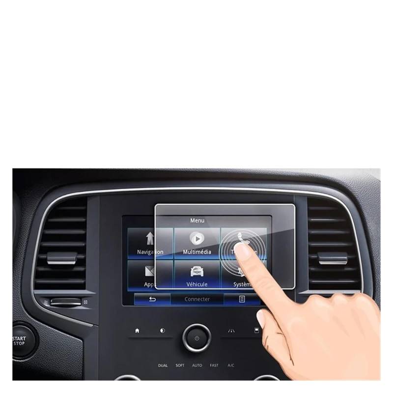 Für Megane 4 Für R-Link 2016 2017 2018 7-Zoll 8,7-Zoll Auto Screen Protector GPS Navigation Touch Center Display Navigation Schutzfolie Aus Gehärtetem Glas(7inch) von HMGWLCGH