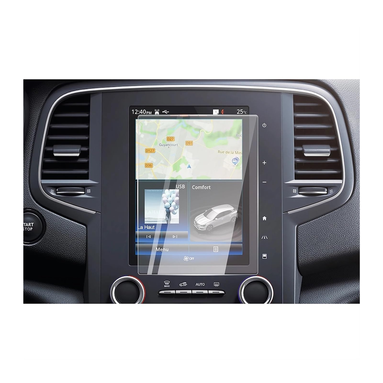 Für Megane 4 Für R-Link 2016 2017 2018 7-Zoll 8,7-Zoll Auto Screen Protector GPS Navigation Touch Center Display Navigation Schutzfolie Aus Gehärtetem Glas(8.7inch) von HMGWLCGH