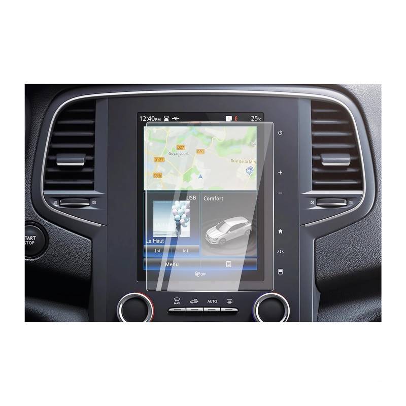 Für Megane 4 Für R-Link 2016 2017 2018 7-Zoll 8,7-Zoll Auto Screen Protector GPS Navigation Touch Center Display Navigation Schutzfolie Aus Gehärtetem Glas(8.7inch) von HMGWLCGH