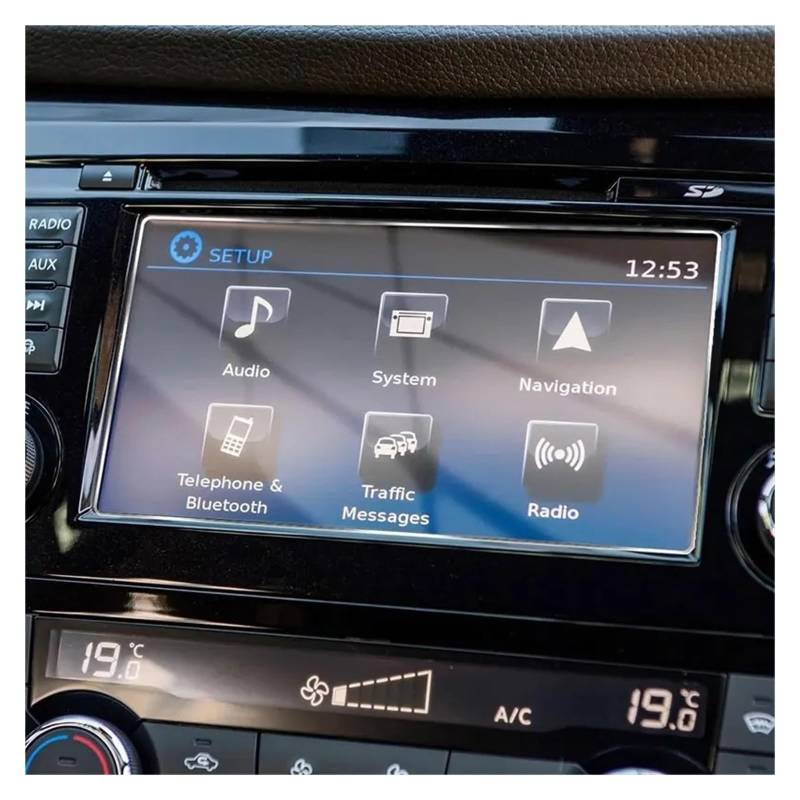 Für Nissan Für Qashqai J11 Für X-Trail T32 2015–2018 Auto-GPS-Navigation Displayschutzfolie Aus Gehärtetem Glas Navigation Schutzfolie Aus Gehärtetem Glas von HMGWLCGH