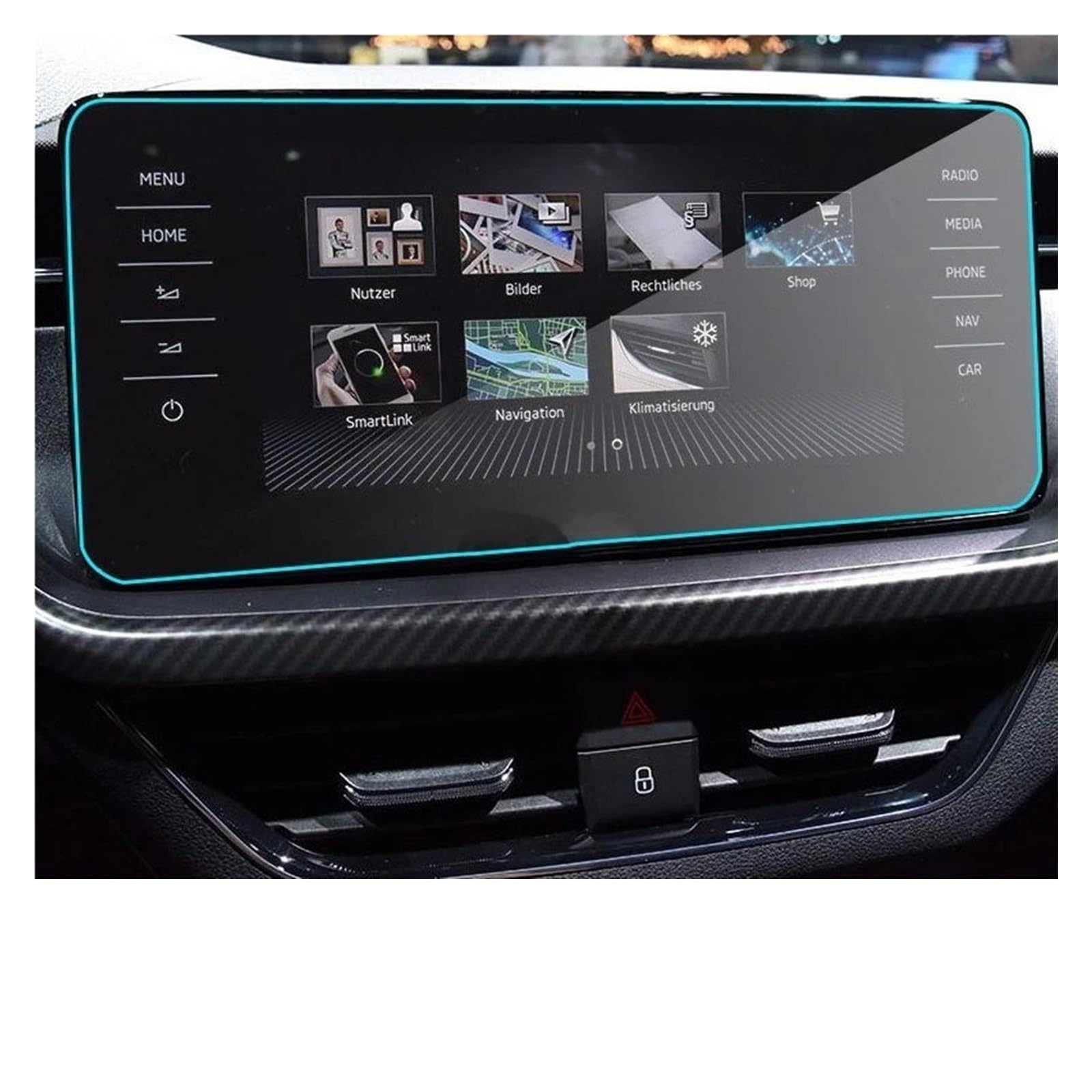 Für Skoda Für Scala Für Amundsen 2019 2020 Für Kamiq 2020 9,2 Zoll Auto GPS Navigation Center Touch Display PET Film Screen Protector Navigation Schutzfolie Aus Gehärtetem Glas von HMGWLCGH