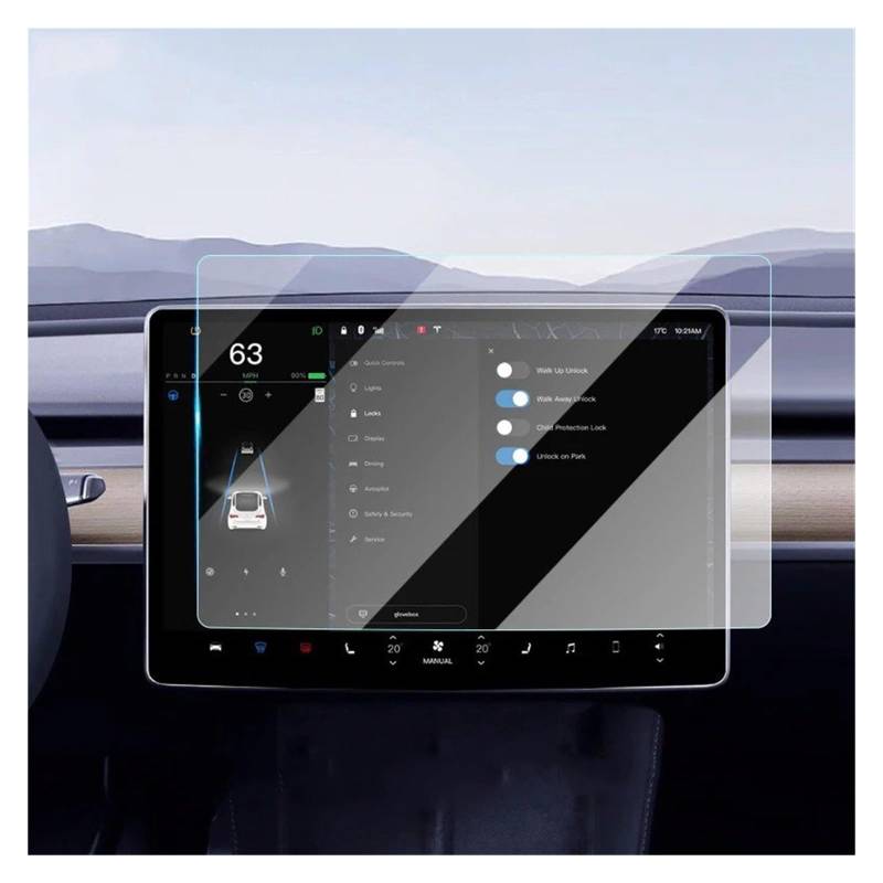 Für Tesla Für Modell Für Y 3 2023 2022 2021 Auto Displayschutzfolie Mittelkonsole Displaysteuerung Navigation Gehärtetes Glas Film Navigation Schutzfolie Aus Gehärtetem Glas(Tempering Glass) von HMGWLCGH