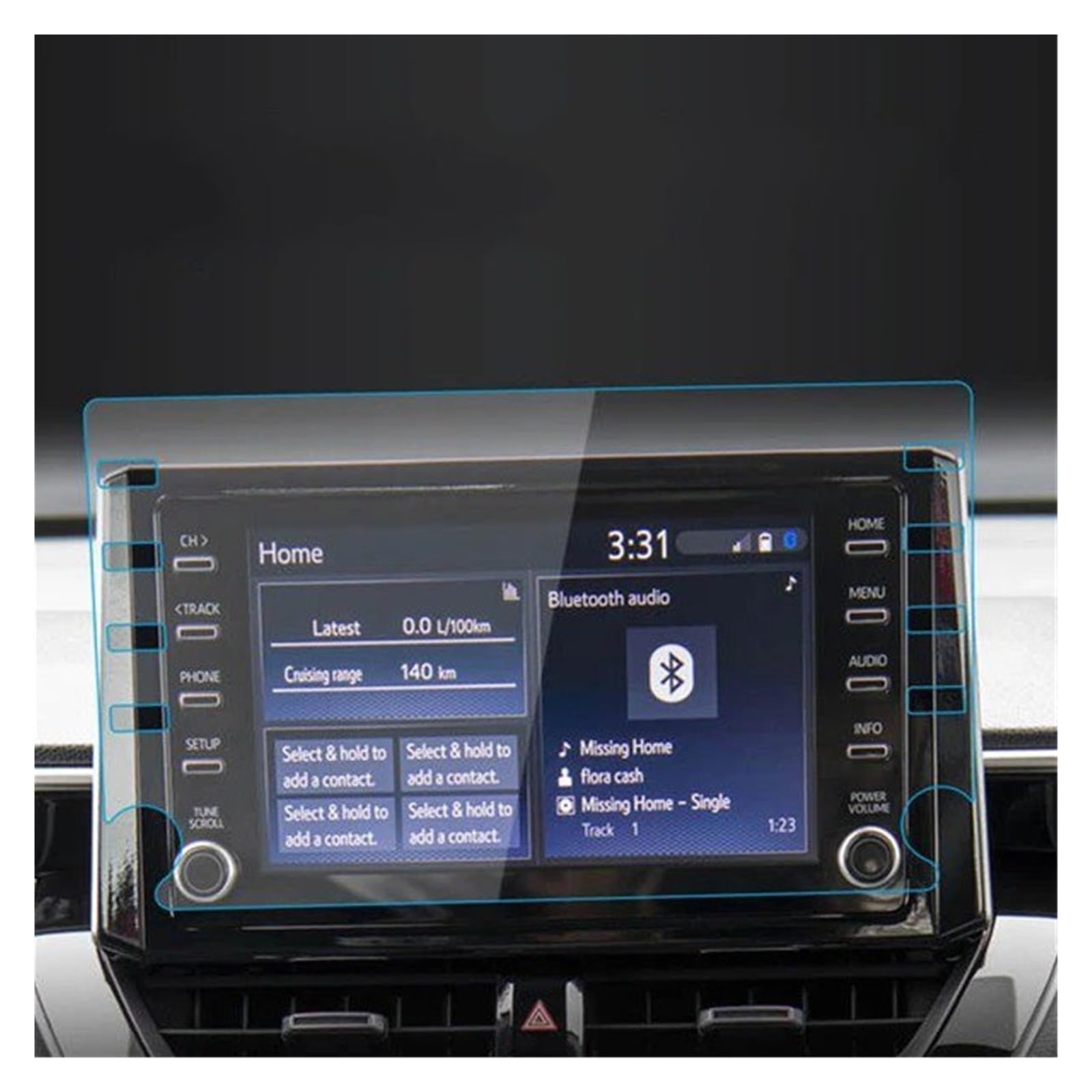 Für Toyota Für Corolla Für Cross Screen Protector 2023 ConsoleTempered Glas Schutz Film Navigator Schutz Auto Zubehör Navigation Schutzfolie Aus Gehärtetem Glas(20-22 C Blue) von HMGWLCGH