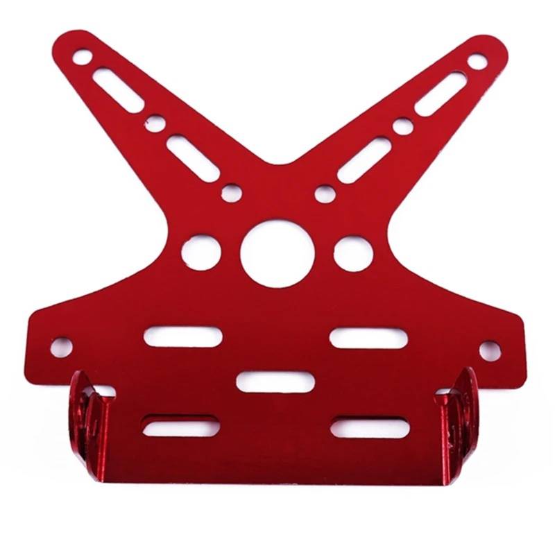 Galvanisieren Sie Den Hinteren Nummernschildrahmen des Motorrads Aus Aluminiumlegierung, Den Roller-Nummernschildhalter In 5 Farben Motorrad Kennzeichenhalter Nummernschildhalter(Red) von HMGWLCGH