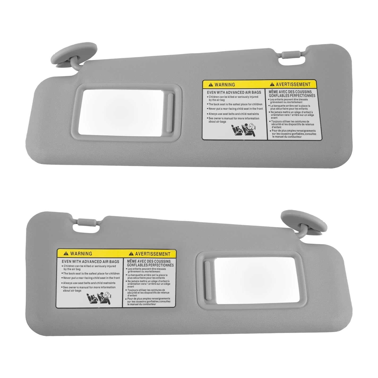 Innere Sonnenblende Für Toyota Für Highlander 2008-2013 Auto-Sonnenblende Mit Kosmetikspiegel-Abdeckplatte Die Sonnenlicht Blockiert 74320-48500-B0 Fenster-Sonnenblende(Gray a Pairs) von HMGWLCGH