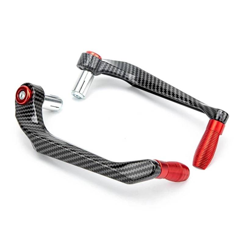 Lenker Handschutz Universelle wasserdichte Motorrad-Lenkerbremskupplungshebel Schutzfolie Lenker Moto Teile ABS-Kunststoff Motorrad Lenkerschutz(Red) von HMGWLCGH