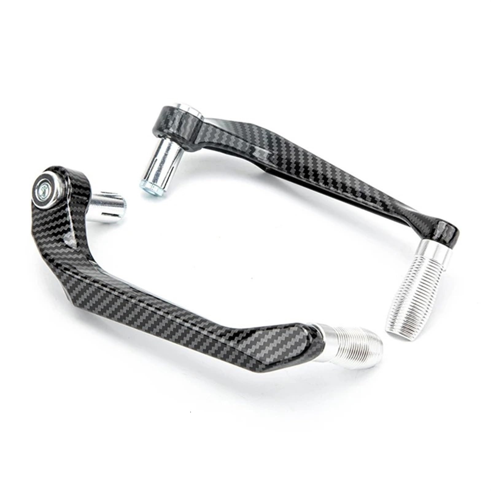 Lenker Handschutz Universelle wasserdichte Motorrad-Lenkerbremskupplungshebel Schutzfolie Lenker Moto Teile ABS-Kunststoff Motorrad Lenkerschutz(Silver) von HMGWLCGH