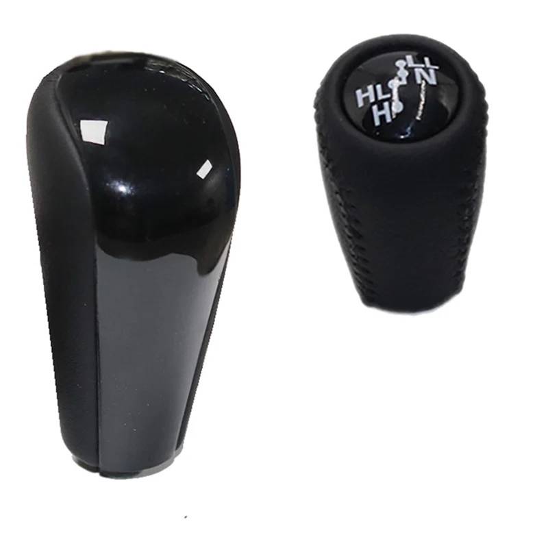 Schaltknaufkopf Automatik Für Toyota Für Prado 120 (2003-2009) Automatikgetriebe Auto-Styling Leder Schaltknauf Schalthebel Stick Kopf Handball Schaltknauf Knauf(Pair Black) von HMGWLCGH