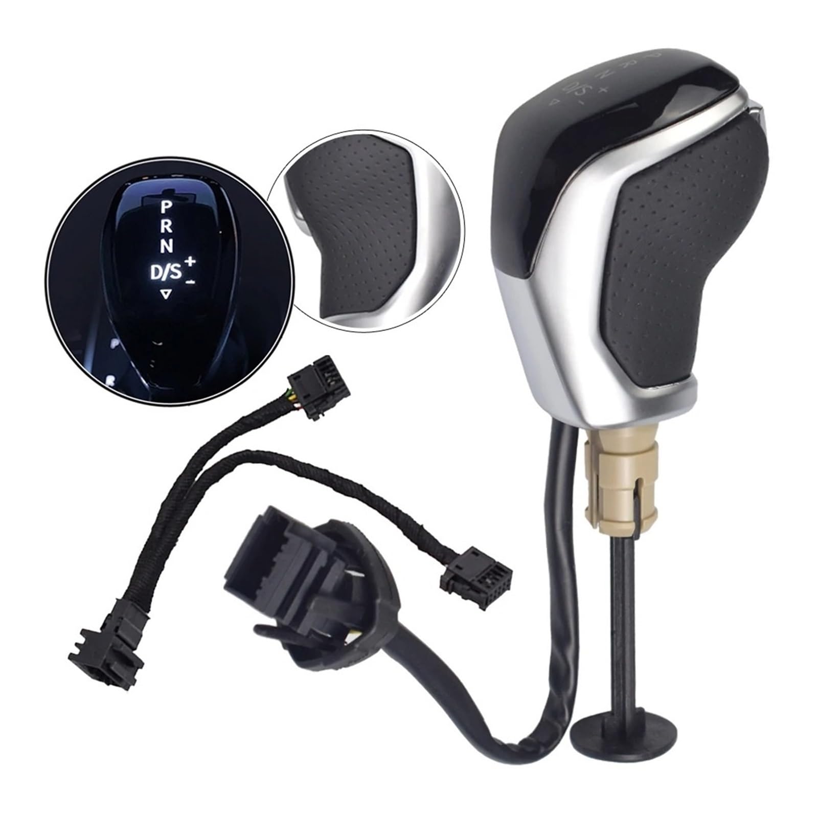 Schaltknaufkopf Automatik Für VW Für Golf Mk6 Mk7 Für Passat B7 B8 Für Tiguan MK2 Für Touran CC Für Scirocco Elektronische Licht Schaltknauf Hebel Shifter HeadBall Schaltknauf Knauf(Fashion White Ligh von HMGWLCGH