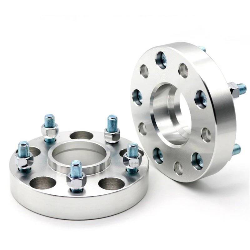 Wheel Spacer Für Patriot Für Kompass 2 Stück 15/20/25/30/35/40 Aluminium Rad Spacer Adapter PCD 5X 114,3 CB 67,1 Anzug Rad Distanzscheiben(25mm Silver Spacers) von HMGWLCGH