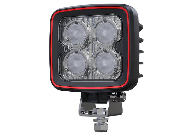 HMH Weldex LED Arbeitsscheinwerfer Rückfahrscheinwerfer 12W 60 Grad 1000 Lumen kaltweiss IP69K 12V 24V ECE R10 & ECE R23 Aluminium Druckguss WDWL-4S12DT60 (WDWL-4S12W60) von HMH