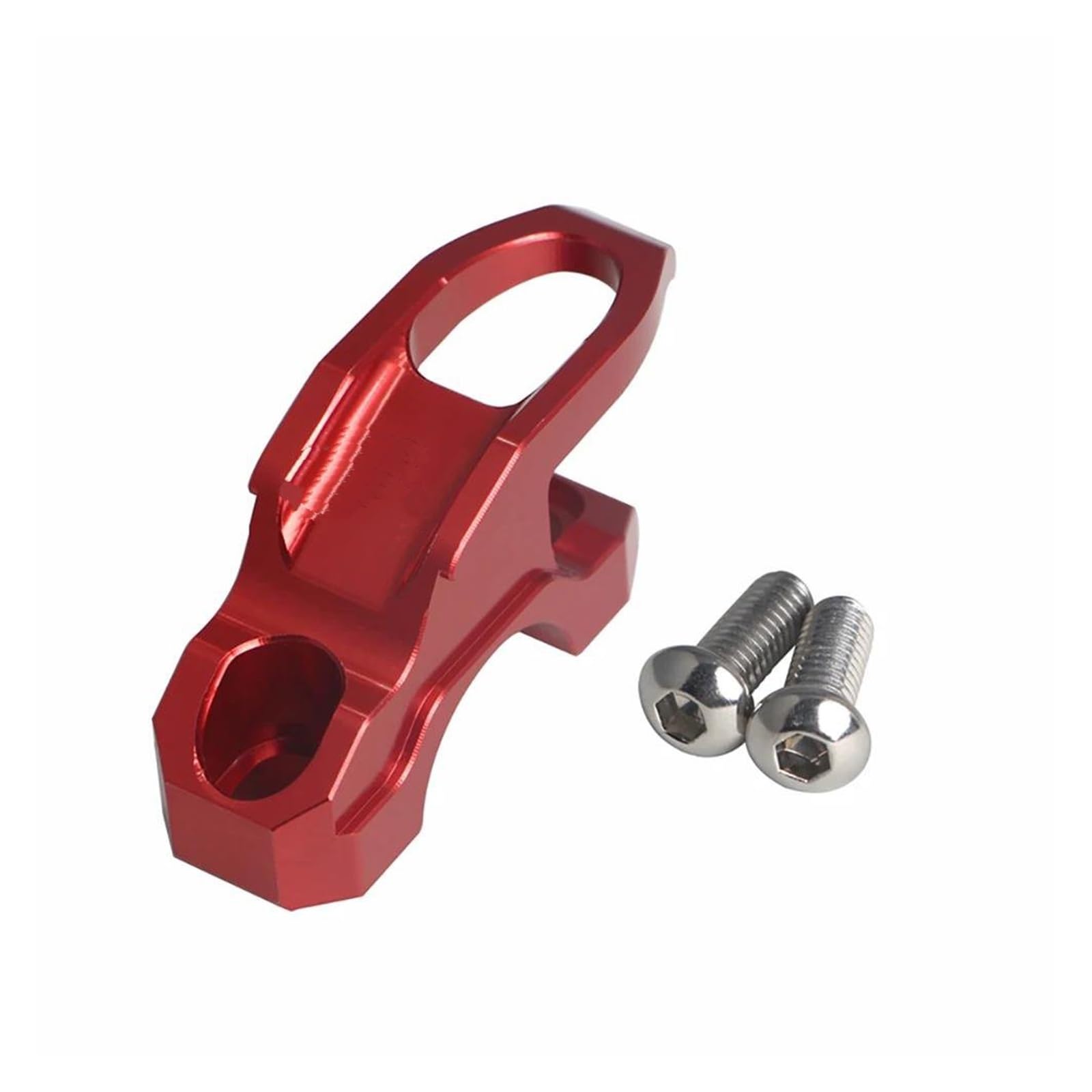 Für SYM ADX 125 ADX125 Motorrad Bremse Hauptzylinder Gepäck Clamp Halter Helm Lenker Spiegel Loch Haken Aufhänger Haken Halter Tragen(rot) von HMILOT