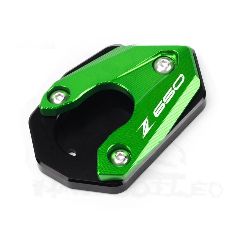 HMILOT Motorrad seitenständer Platte Für Kawasaki Z900 Z650 2023 Motorrad Ständer Extender Fuß Seite Stehen Verlängerung Pad Unterstützung Zubehör (Farbe : 1, Größe : for Z650) von HMILOT