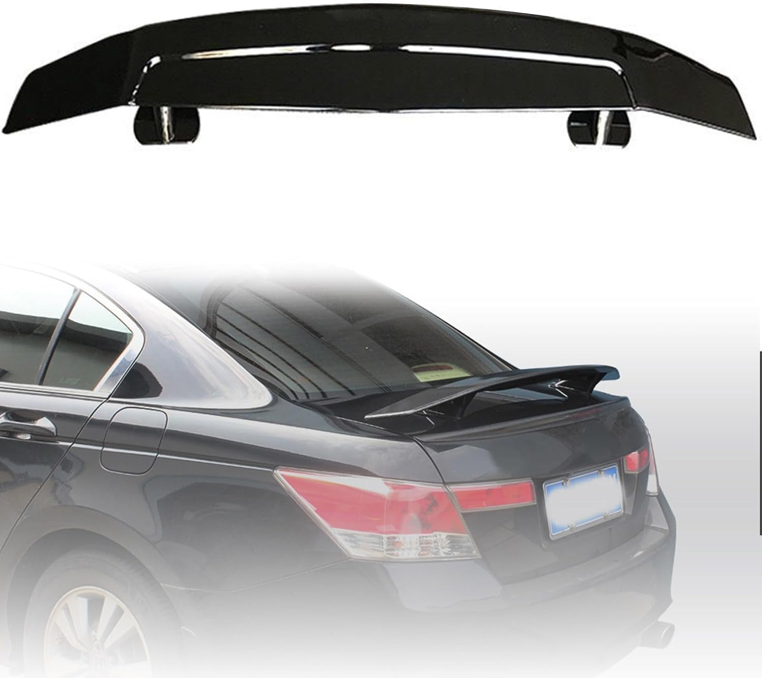 Auto Heckspoiler Spoiler für Alfa Romeo 147 2000-2011, Kratzfeste Spoiler Heckflügel, Kofferraum Spoiler Autodach Rear Spoiler Lippe,B/Gloss Black von HMLTD