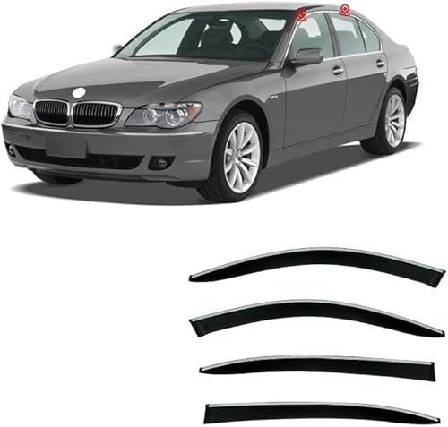 HMLTD 4 Stück Autofenster Windabweiser für BMW 7 Series Li 2002-2021, Regenabweiser Fenster visiere Lüftung sabweiser Anklebbare Deflektoren,Mk4-e65/2002-2008 von HMLTD