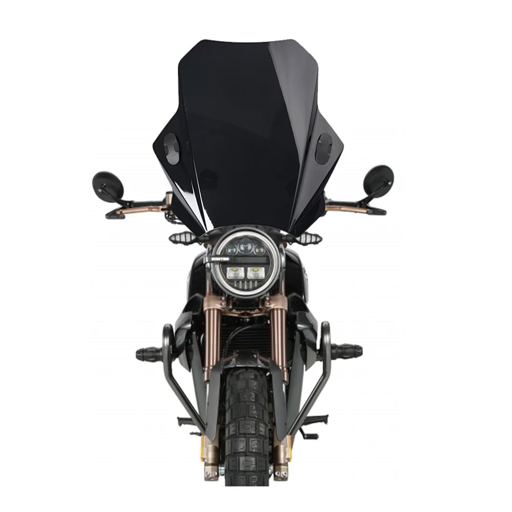 HMLTD Motorrad Windschild Universal Motorrad Windschutz Deckt Bildschirm Rauch Objektiv Motorräder Deflektor Für Zon&TES Für G1-125 Für G1125 2021 2022 (Color : Black) von HMLTD